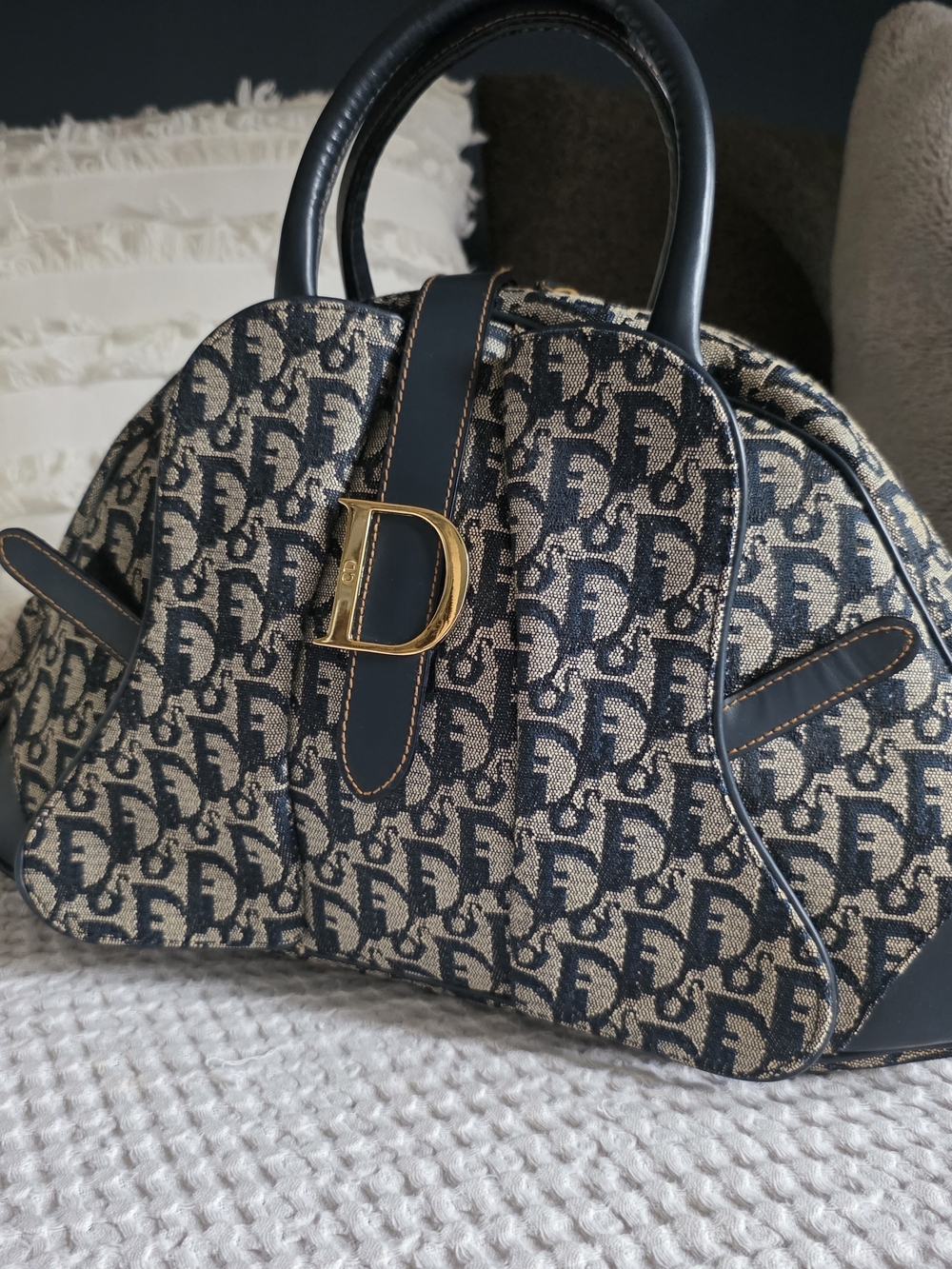Christian Dior Vintage Double Saddle Bowler Bag - Picture 2 of 15